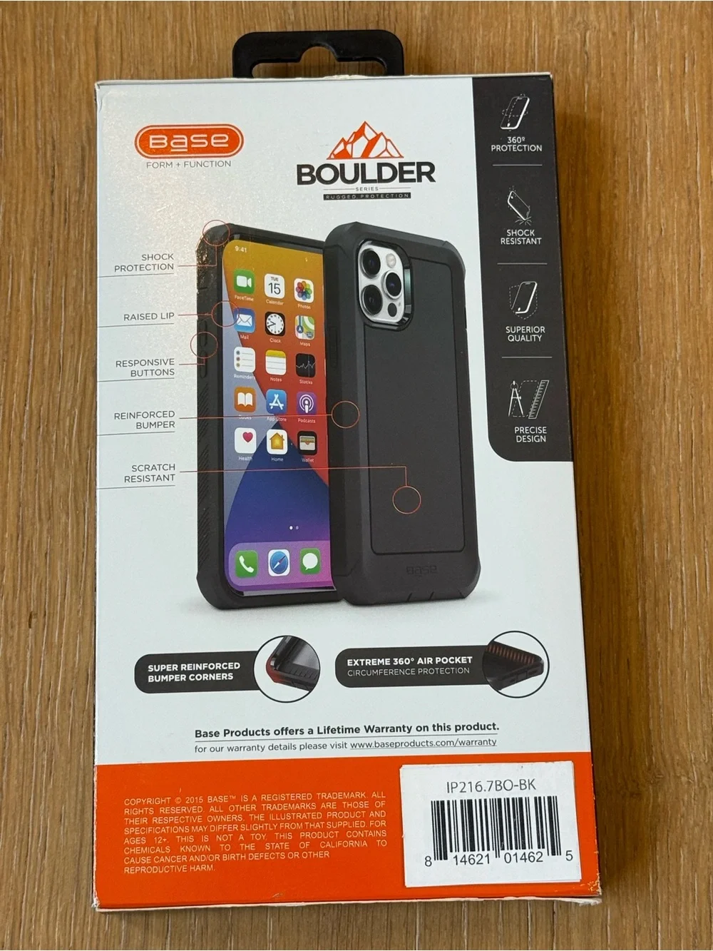New xBase Boulder Series Black iPhone 2021 Pro Max 6.7 Rugged Protection Case